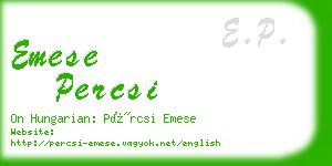 emese percsi business card